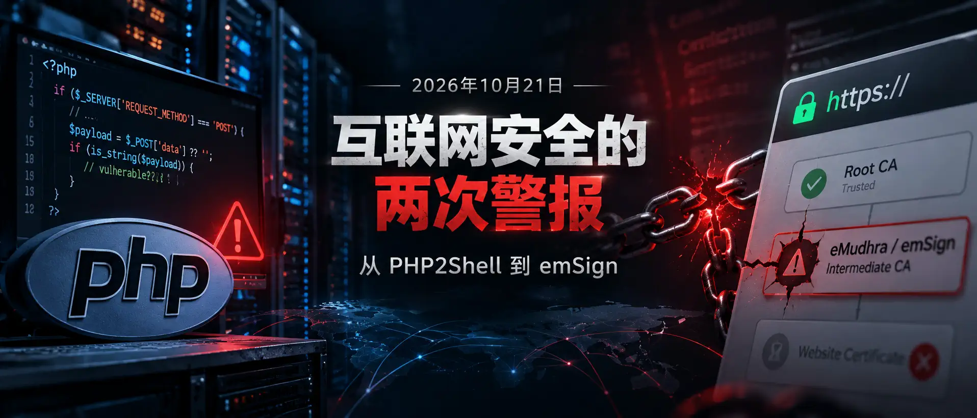 从 PHP2Shell 到 emSign:互联网安全的两次警报
